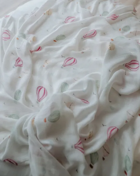 100% Bamboo Blanket - Hot Air Balloon
