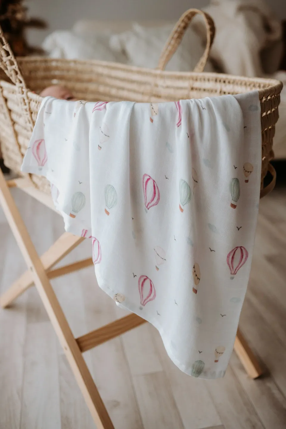 100% Bamboo Swaddle - Hot Air Balloon