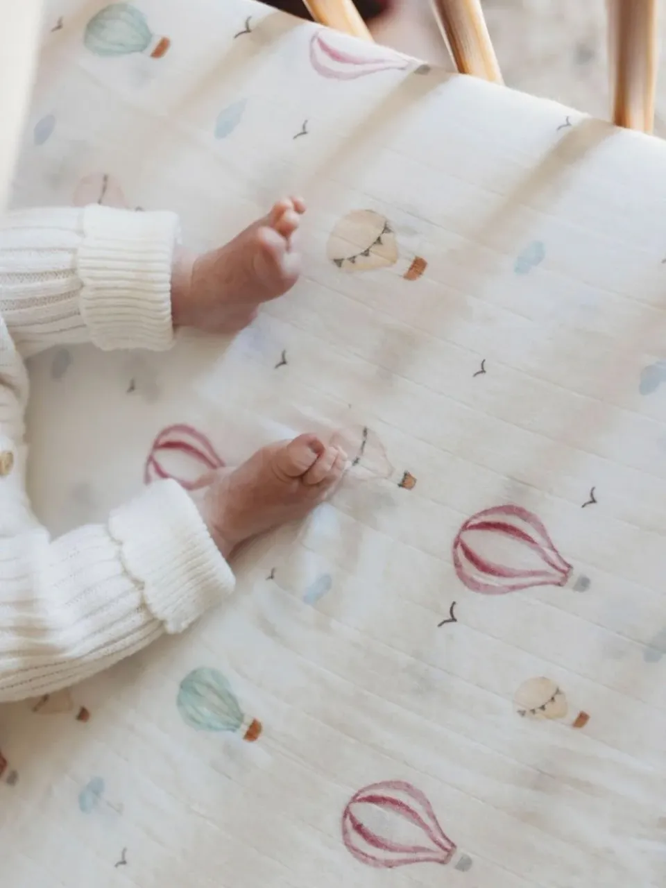 Fitted Cot Sheet - Hot Air Balloon