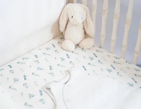 Fitted Cot Sheet - Botanical