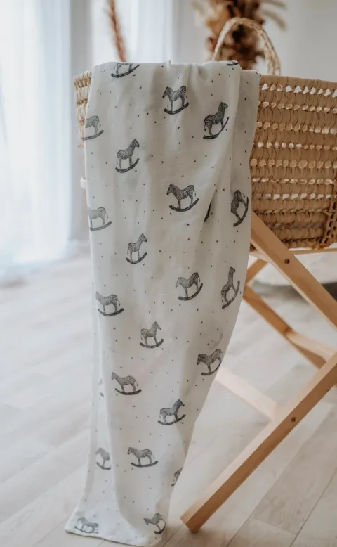 100% Bamboo Swaddle - Rocking Zebra