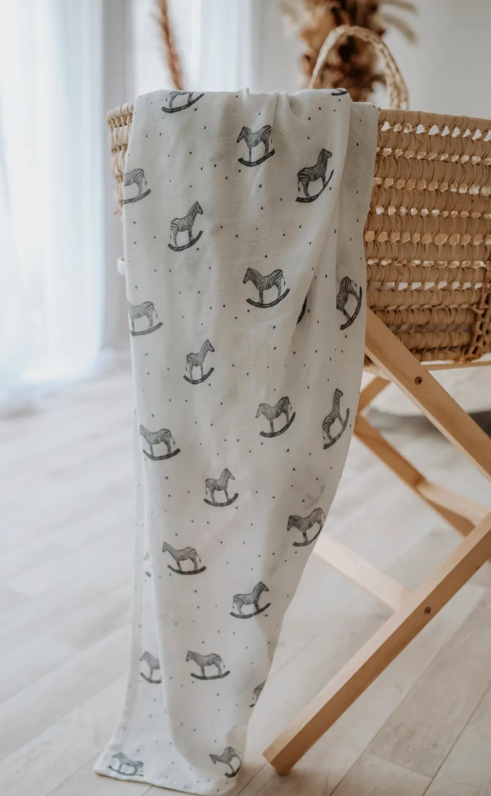 100% Bamboo Swaddle - Rocking Zebra